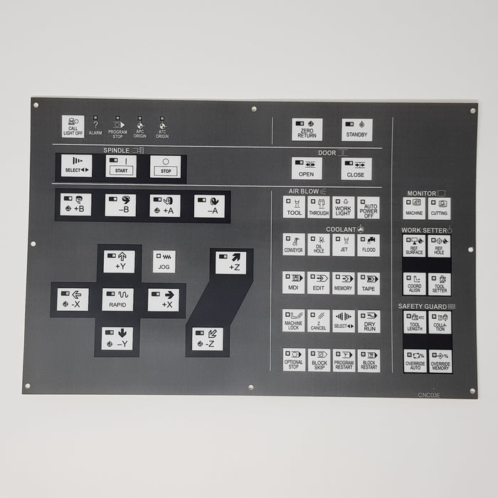 CNC03E Hitachi Seiki Main Control Board Membrane Keysheet