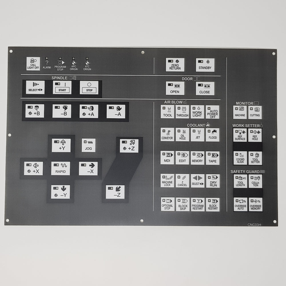 CNC03H Hitachi Seiki Main Control Board Membrane Keysheet