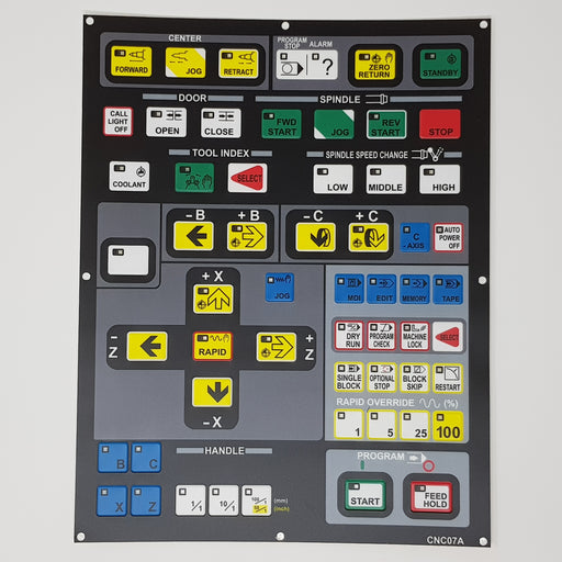 CNC07A Hitachi Seiki Main Control Board Membrane Keysheet
