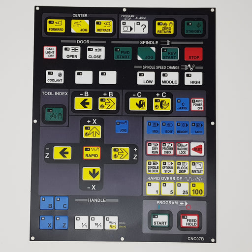 CNC07B Hitachi Seiki Main Control Board Membrane Keysheet