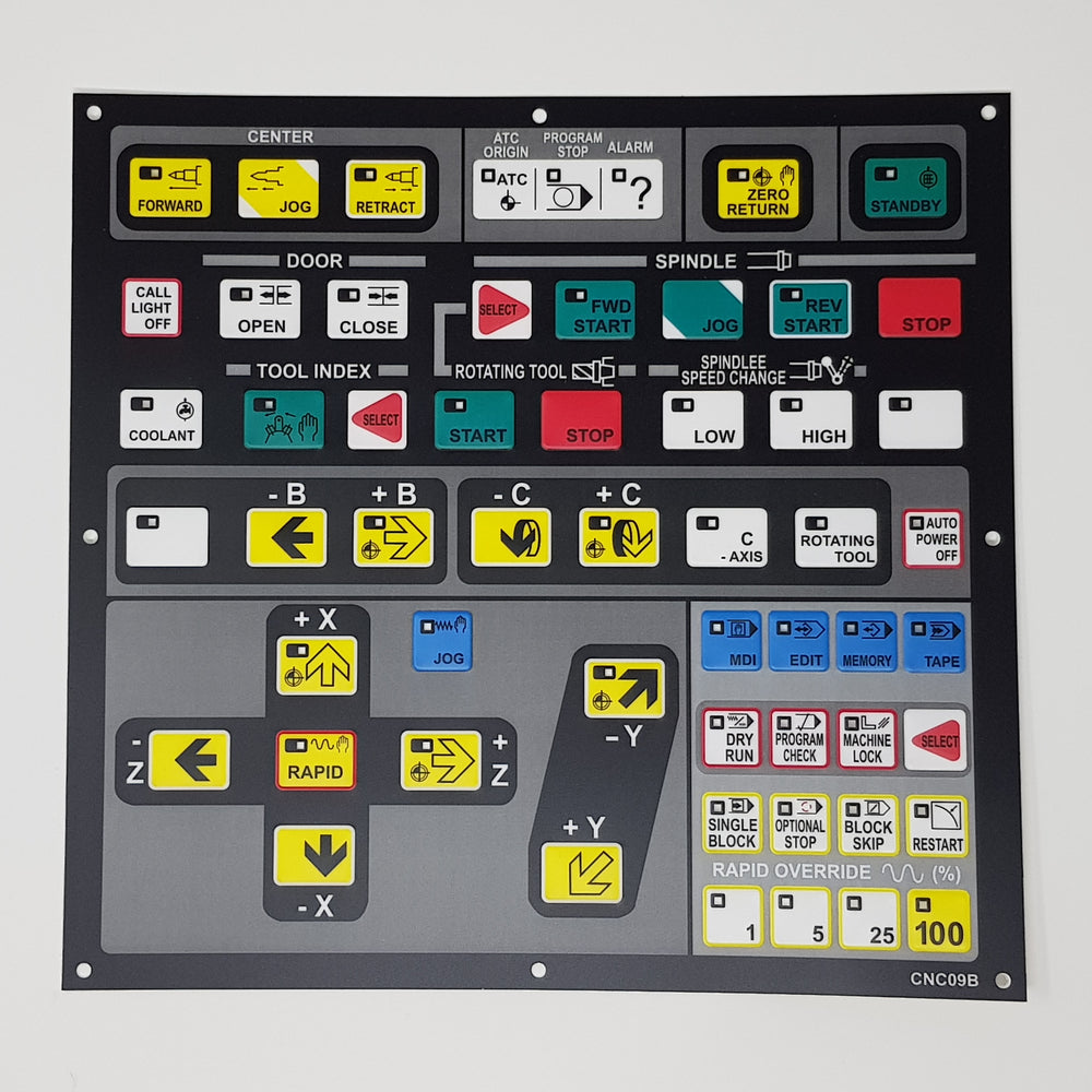 CNC09B Hitachi Seiki Main Control Board Membrane Keysheet