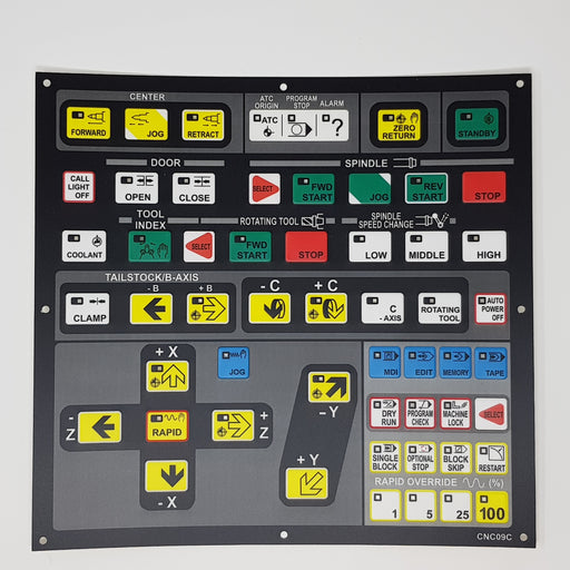 CNC09C Hitachi Seiki Main Control Board Membrane Keysheet